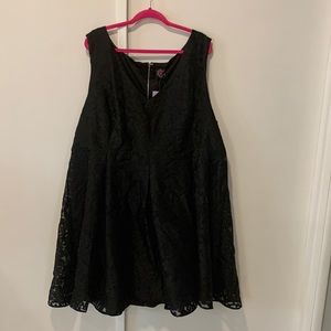Black Jacquard Rebel Wilson Sleeveless Skater Dress